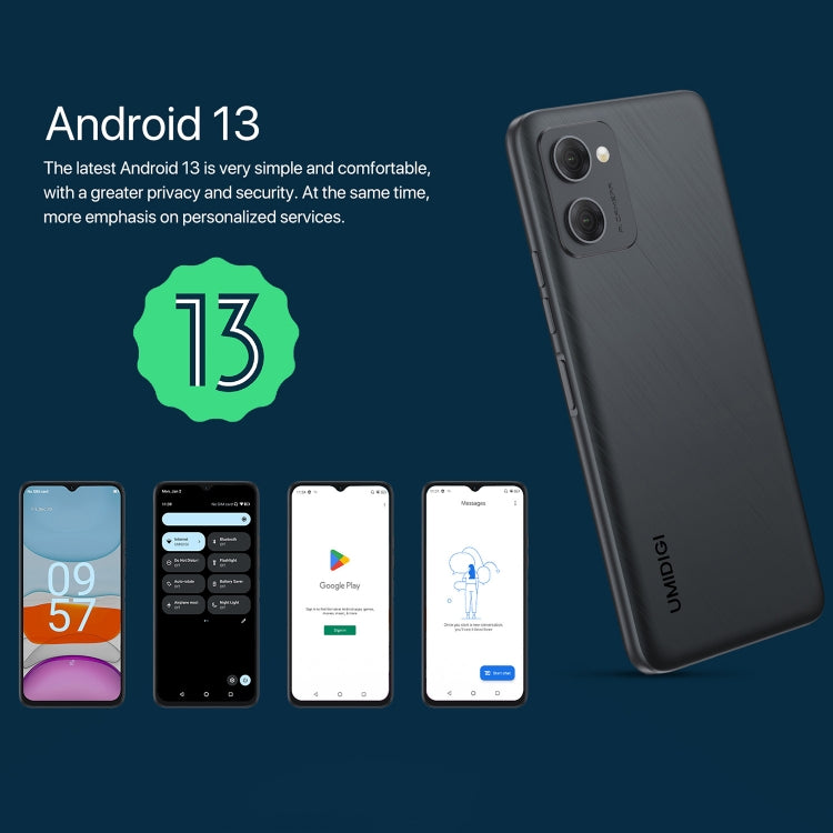 [HK Warehouse] UMIDIGI C2, 3GB+32GB, Dual Back Cameras, 5150mAh Battery, Face Identification, 6.52 inch Android 13 MTK8766 Quad Core up to 2.0GHz, Network: 4G, OTG, Dual SIM(Black) - UMIDIGI by UMIDIGI | Online Shopping South Africa | PMC Jewellery