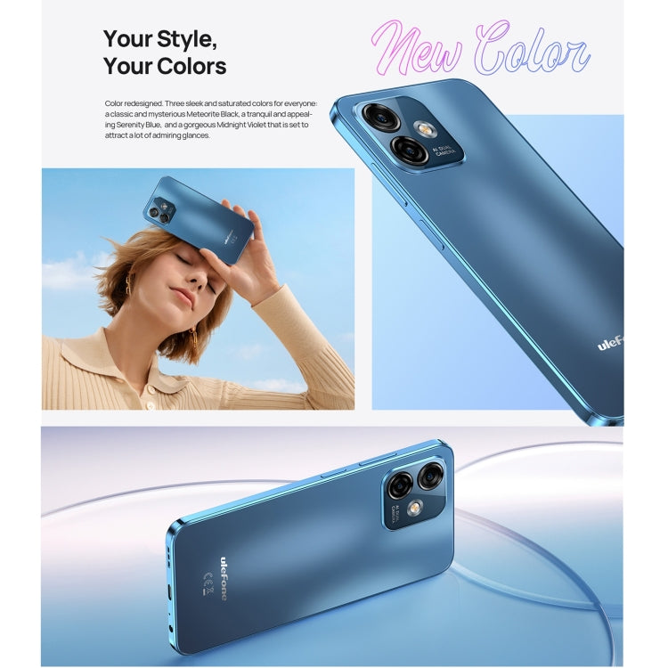 [HK Warehouse] Ulefone Note 16 Pro, 8GB+256GB, Dual Back Cameras, Face ID & Side Fingerprint Identification, 4400mAh Battery, 6.52 inch Android 13 Unisoc T606 Octa Core up to 1.6GHz, Network: 4G, Dual SIM, OTG (Blue) - Ulefone by Ulefone | Online Shopping South Africa | PMC Jewellery