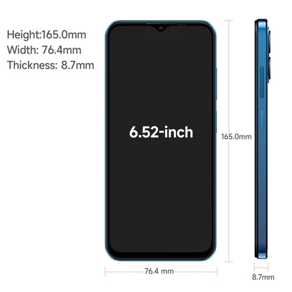 [HK Warehouse] Ulefone Note 16 Pro, 8GB+512GB, Dual Back Cameras, Face ID & Side Fingerprint Identification, 4400mAh Battery, 6.52 inch Android 13 Unisoc T606 Octa Core up to 1.6GHz, Network: 4G, Dual SIM, OTG (Blue) - Ulefone by PMC Jewellery | Online Shopping South Africa | PMC Jewellery