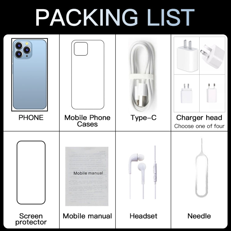 i13 ProMax, 1GB+8GB, 6.1 inch Drop Notch Screen, Face Identification, Android 6.0 MTK6580P Quad Core, Network: 3G, Dual SIM(White) -  by PMC TechLife | Online Shopping South Africa | PMC TechLife | Buy Now Pay Later Mobicred