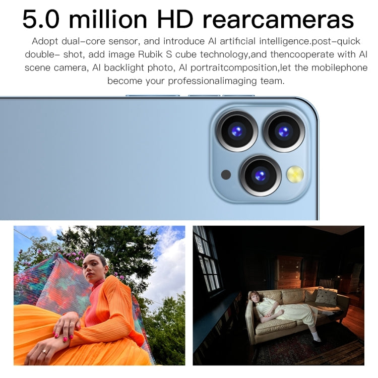 i13 ProMax, 1GB+8GB, 6.1 inch Drop Notch Screen, Face Identification, Android 6.0 MTK6580P Quad Core, Network: 3G, Dual SIM(White) -  by PMC TechLife | Online Shopping South Africa | PMC TechLife | Buy Now Pay Later Mobicred