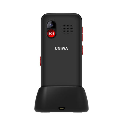 UNIWA V1000 4G Elder Mobile Phone, 2.31 inch, UNISOC TIGER T117, 1800mAh Battery, 21 Keys, Support BT, FM, MP3, MP4, SOS, Torch, Network: 4G, with Docking Base(Black) - UNIWA by UNIWA | Online Shopping South Africa | PMC Jewellery