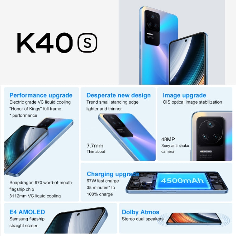 Xiaomi Redmi K40S 5G, 48MP Camera, 12GB+256GB, Triple Back Cameras, 4500mAh Battery, Fingerprint Identification, 6.67 inch MIUI 13 Qualcomm Snapdragon 870 Octa Core up to 3.2GHz, Network: 5G, Dual SIM, NFC, IR (Black) - Xiaomi Redmi by Xiaomi | Online Shopping South Africa | PMC Jewellery | Buy Now Pay Later Mobicred