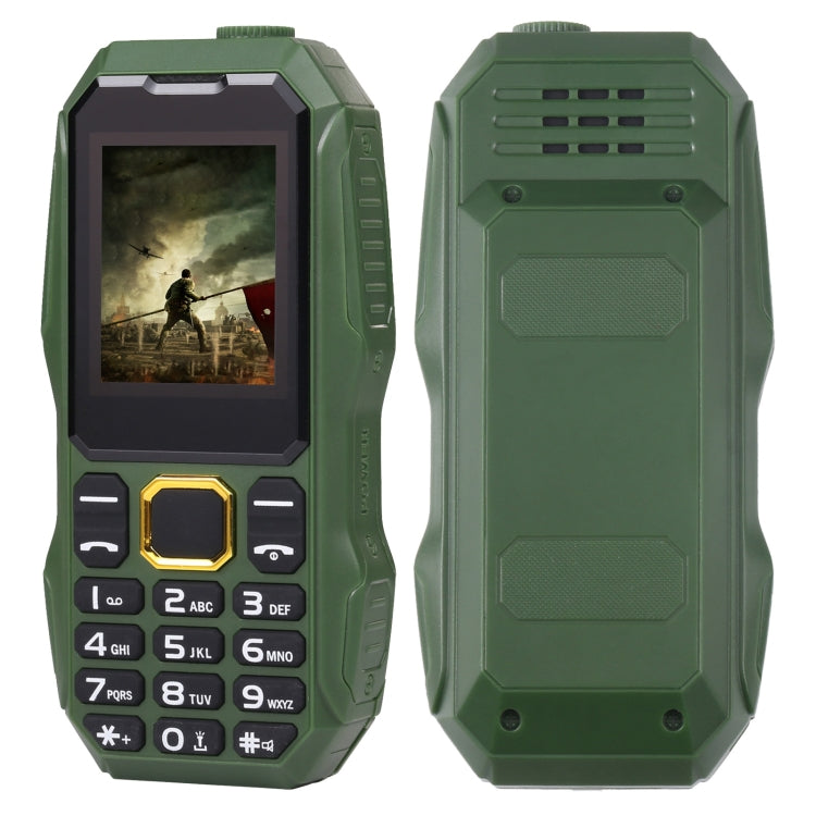 W2025 Triple Proofing Elder Phone, Waterproof Shockproof Dustproof, 5800mAh Battery, 1.8 inch, 21 Keys, LED Flashlight, Dual SIM(Green) - Others by PMC TechLife | Online Shopping South Africa | PMC TechLife | Buy Now Pay Later Mobicred