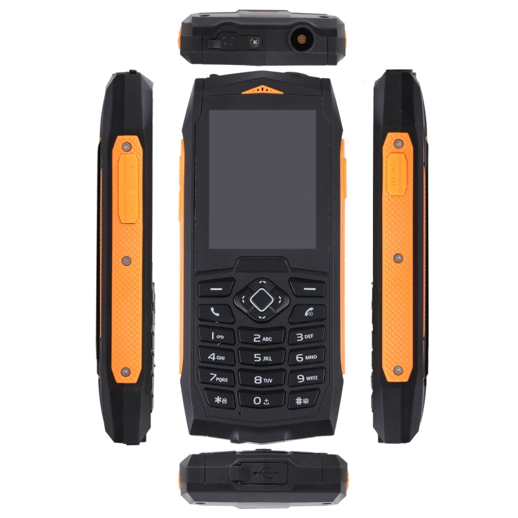 Rugtel R1C Rugged Phone, IP68 Waterproof Dustproof Shockproof, 2.4 inch, MTK6261D, 2000mAh Battery, SOS, FM, Dual SIM(Orange) - Others by Rugtel | Online Shopping South Africa | PMC Jewellery | Buy Now Pay Later Mobicred