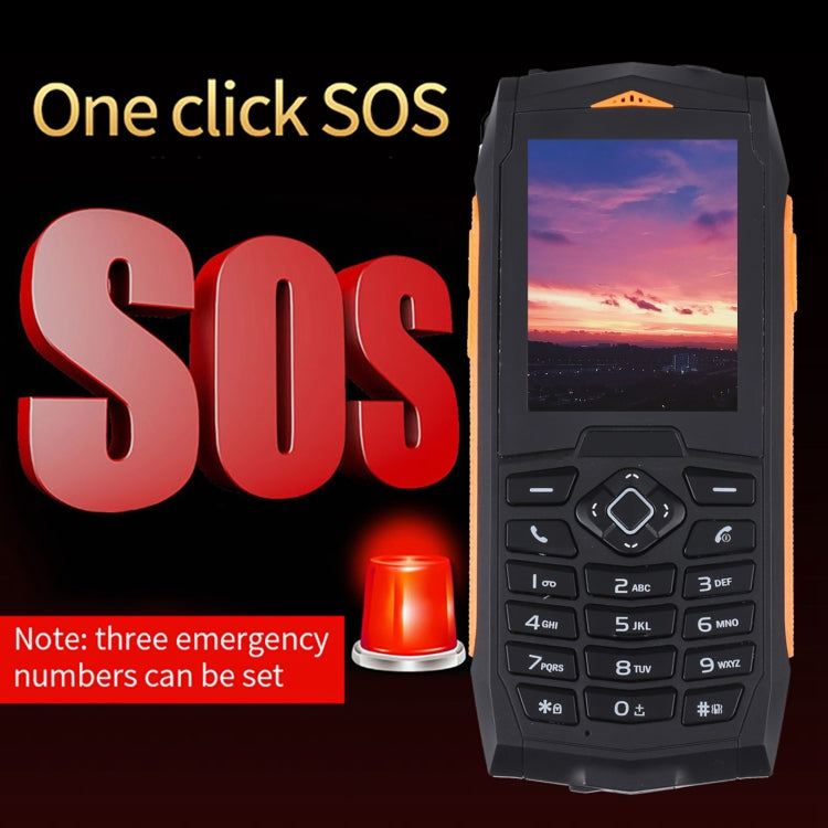 Rugtel R1C Rugged Phone, IP68 Waterproof Dustproof Shockproof, 2.4 inch, MTK6261D, 2000mAh Battery, SOS, FM, Dual SIM(Orange) - Others by Rugtel | Online Shopping South Africa | PMC Jewellery | Buy Now Pay Later Mobicred