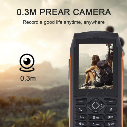 Rugtel R1D Rugged Phone, IP68 Waterproof Dustproof Shockproof, 2.4 inch, MTK6261D, 2000mAh Battery, Loud Box Speaker, FM, Network: 2G, Dual SIM(Orange) - Others by Rugtel | Online Shopping South Africa | PMC Jewellery | Buy Now Pay Later Mobicred