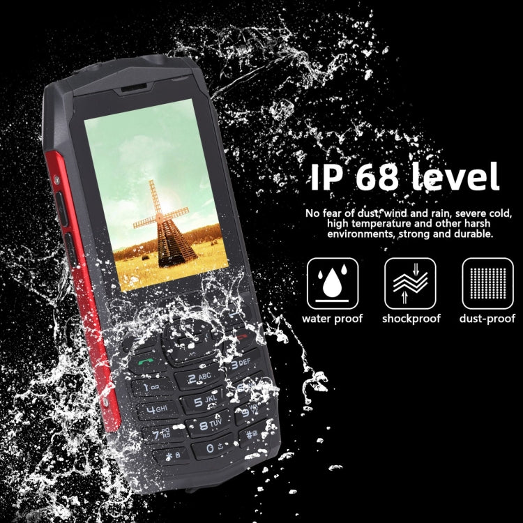 Rugtel R3C Rugged Phone, IP68 Waterproof Dustproof Shockproof, 2.8 inch, MTK6261D, 2000mAh Battery, SOS, FM, Dual SIM(Red) - Others by Rugtel | Online Shopping South Africa | PMC Jewellery | Buy Now Pay Later Mobicred