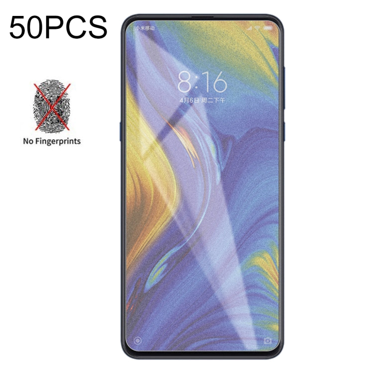 50 PCS Non-Full Matte Frosted Tempered Glass Film for Xiaomi Mi Mix 3, No Retail Package -  by PMC Jewellery | Online Shopping South Africa | PMC Jewellery