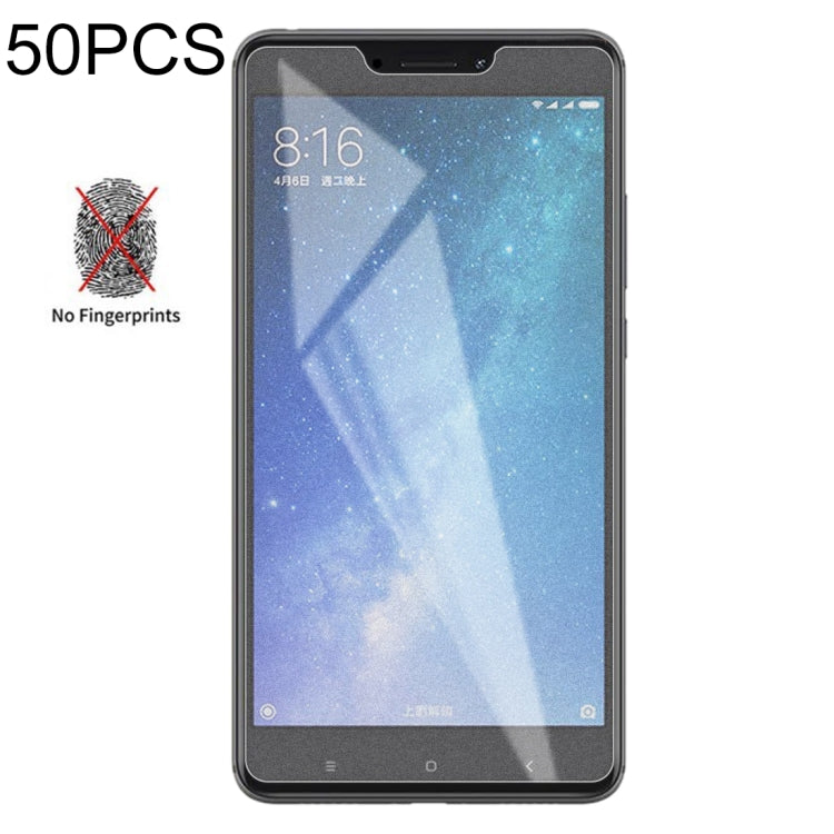 50 PCS Non-Full Matte Frosted Tempered Glass Film for Xiaomi Mi Max 2, No Retail Package -  by PMC Jewellery | Online Shopping South Africa | PMC Jewellery