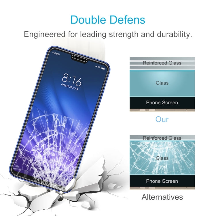 100 PCS 0.26mm 9H Surface Hardness 2.5D Full Screen Tempered Glass Film for Xiaomi Mi 8 Lite -  by PMC Jewellery | Online Shopping South Africa | PMC Jewellery