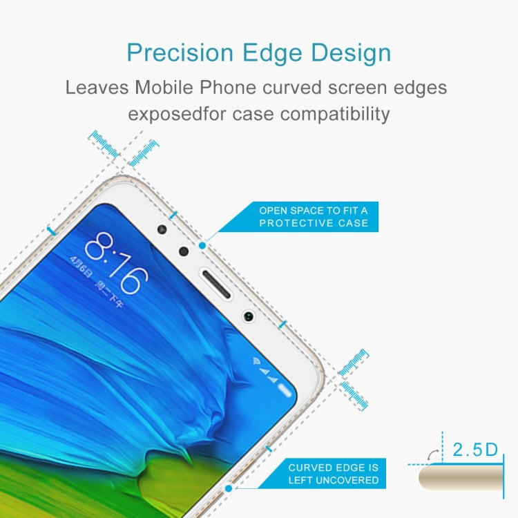 100 PCS for Xiaomi Redmi 5 0.26mm 9H Surface Hardness 2.5D Explosion-proof Tempered Glass Screen Film -  by PMC Jewellery | Online Shopping South Africa | PMC Jewellery