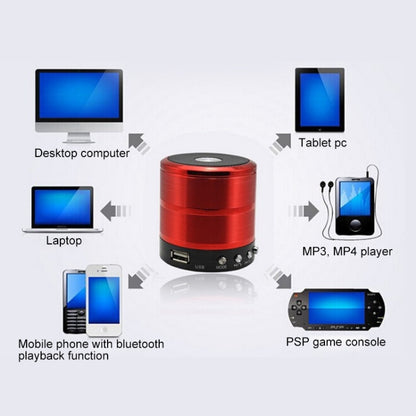 WS-887 Bluetooth Speaker with Lanyard, Support Hands-free Call & FM & U Disk & TF Card & AUX(Gold) - Mini Speaker by PMC Jewellery | Online Shopping South Africa | PMC Jewellery