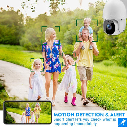 Tuya QX45 1080P Full HD IP65 Waterproof 2.4G Wireless IP Camera, Support Amazon Alexa & Google Home & Motion Detection & Two-way Audio & Night Vision & TF Card, EU Plug - Dome Camera by PMC Jewellery | Online Shopping South Africa | PMC Jewellery