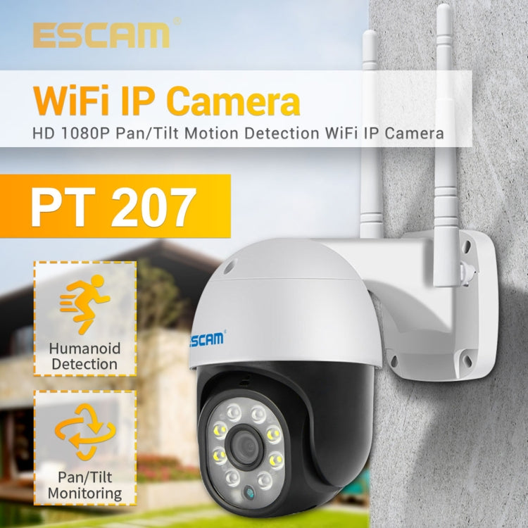 ESCAM PT207 HD 1080P WiFi IP Camera, Support Two Way Audio / Motion Detection / Night Vision / TF Card - Wireless Camera by ESCAM | Online Shopping South Africa | PMC Jewellery