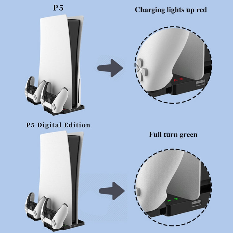 iplay HBP-269 For PS5 De / UHD Charging Stand Vertical Base Holder With Handle Charger - Charger & Power by ipega | Online Shopping South Africa | PMC Jewellery