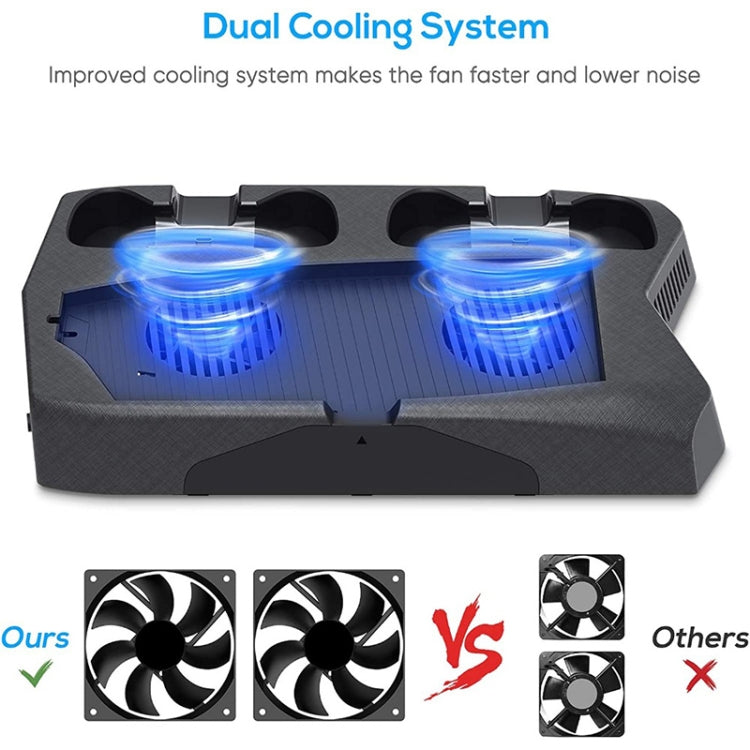 KJH P5-010-2 Multi-function Charging Cooling Fan Base with Storage Tray Bracket For PS5 De / UHD - Charger & Power by PMC Jewellery | Online Shopping South Africa | PMC Jewellery