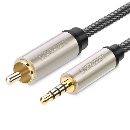 UGREEN 3.5mm to RCA Audio Cable Xiaomi Mi 1/2 TV Digital SPDIF Cable, Length: 2m (Black) - RCA Cable by UGREEN | Online Shopping South Africa | PMC Jewellery | Buy Now Pay Later Mobicred