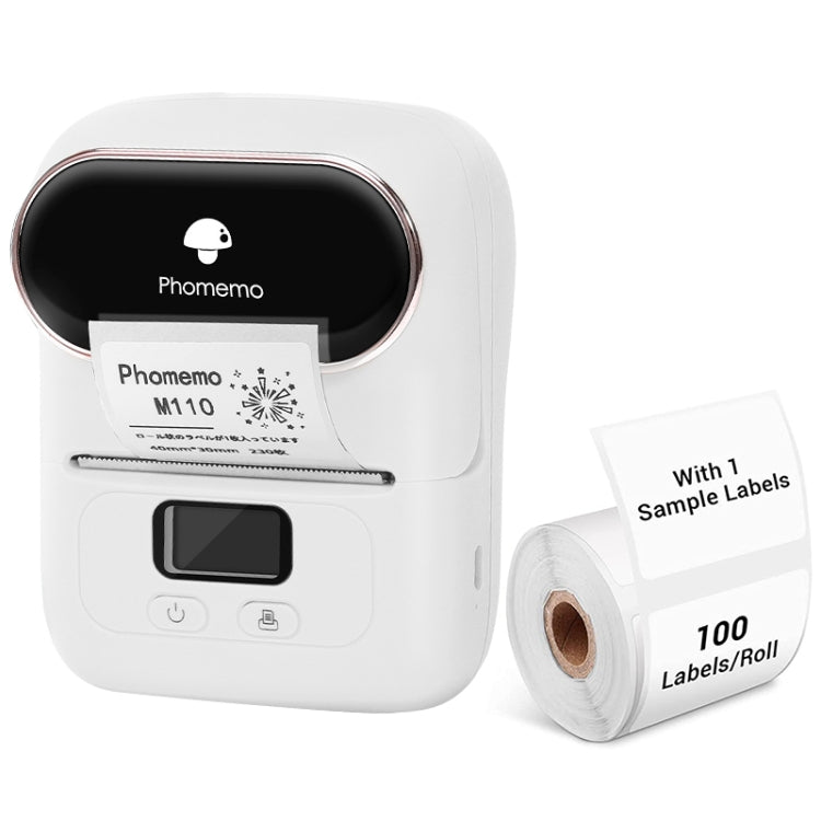 Phomemo M110 Home Handheld Mini Bluetooth Thermal Printer (White) - Printer by PMC Jewellery | Online Shopping South Africa | PMC Jewellery