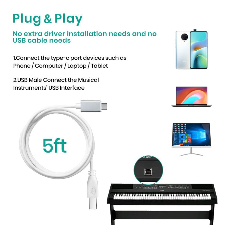 ADS-501 1m USB-C / Type-C to Host Data Connectuon Cable - Video & Audio Cable by PMC TechLife | Online Shopping South Africa | PMC TechLife