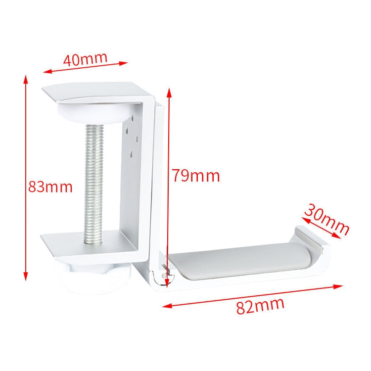 Desktop Lock Clip Type Metal Foldable Headset Stand Display Hanger(Silver) - Anti-lost & Holder by PMC TechLife | Online Shopping South Africa | PMC TechLife