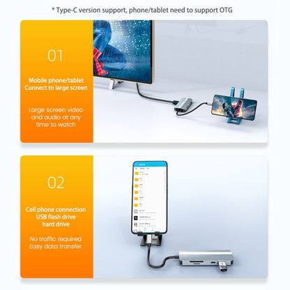 BYL-2206 9 in 1 USB-C / Type-C to USB Multifunctional Docking Station HUB Adapter - USB HUB by PMC Jewellery | Online Shopping South Africa | PMC Jewellery