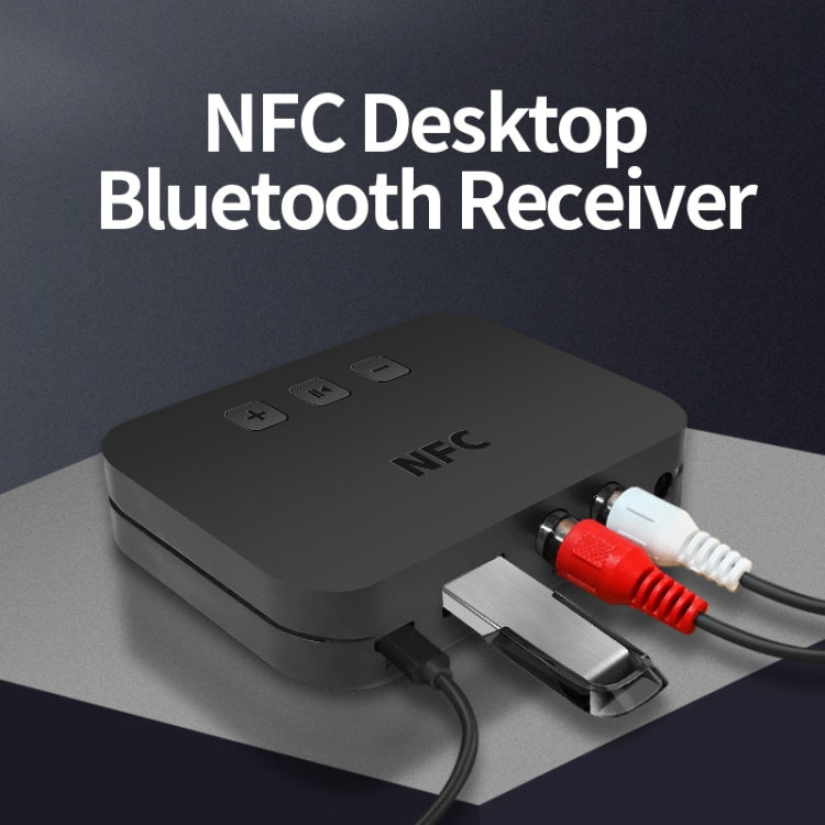 TI-800 NFC Desktop Bluetooth 5.0  Adapter Music Receiver for USB Drive Reads Bluetooth Speaker (Black) - Audio Receiver Transmitter by PMC TechLife | Online Shopping South Africa | PMC TechLife
