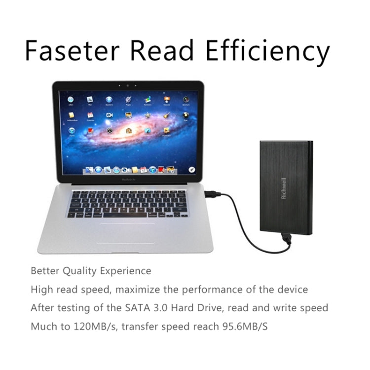 Richwell SATA R23-SATA-320GB 320GB 2.5 inch USB3.0 Interface Mobile Hard Disk Drive(Black) - free shipping - PMC TechLife - Order now!