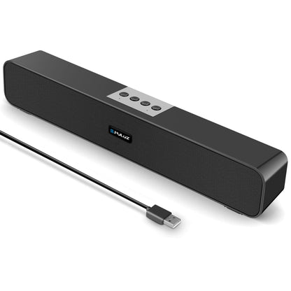 PULUZ 10W Soundbar Wired Wireless Bluetooth Surround Speaker(Black) - Desktop Speaker by PULUZ | Online Shopping South Africa | PMC Jewellery | Buy Now Pay Later Mobicred