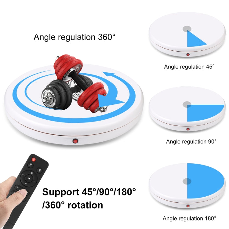 PULUZ 45cm Remote Control Adjusting Speed Rotating Turntable Display Stand, White, Load 100kg(UK Plug) -  by PULUZ | Online Shopping South Africa | PMC Jewellery