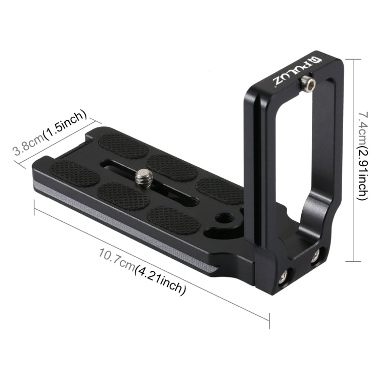 PULUZ 1/4 inch Vertical Shoot Quick Release L Plate Bracket Base Holder - L-Bracket by PULUZ | Online Shopping South Africa | PMC Jewellery