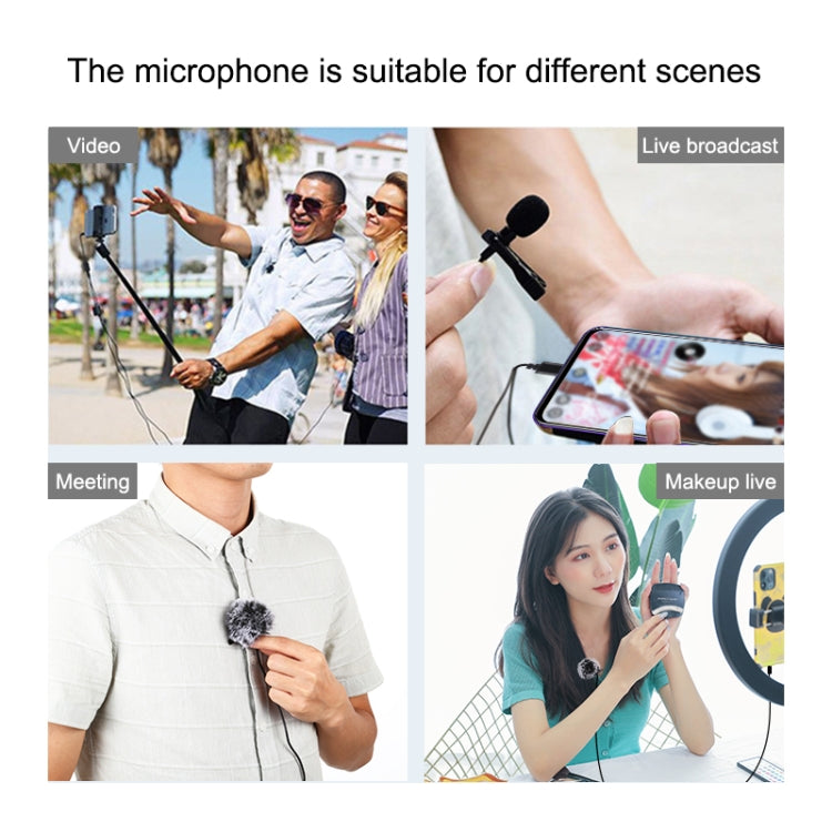 PULUZ 1.5m 3.5mm Jack Lavalier Wired Condenser Recording Microphone - Microphone by PULUZ | Online Shopping South Africa | PMC TechLife