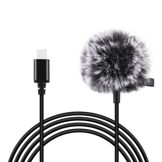 PULUZ 1.5m USB-C / Type-C Jack Lavalier Wired Condenser Recording Microphone - Microphone by PULUZ | Online Shopping South Africa | PMC Jewellery