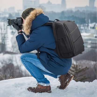 PULUZ Outdoor Portable Waterproof Scratch-proof Dual Shoulders Backpack Handheld PTZ Stabilizer Camera Bag with Rain Cover for Digital Camera, DJI Ronin-SC / Ronin-S(Black) - Backpack by PULUZ | Online Shopping South Africa | PMC Jewellery