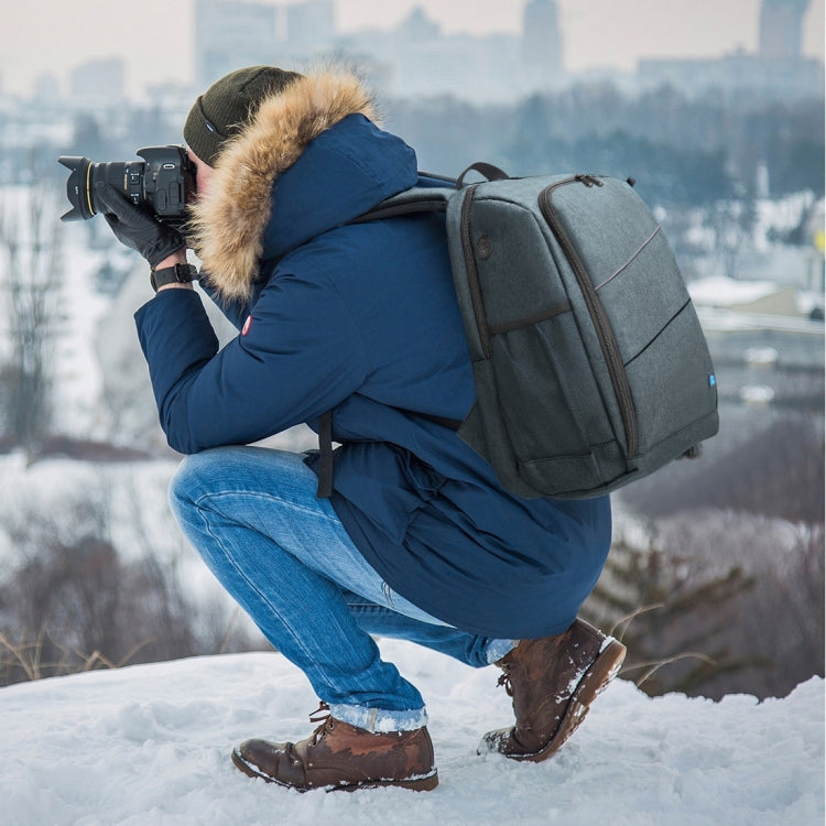 PULUZ Outdoor Portable Waterproof Scratch-proof Dual Shoulders Backpack Handheld PTZ Stabilizer Camera Bag with Rain Cover for Digital Camera, DJI Ronin-SC / Ronin-S(Grey) - Backpack by PULUZ | Online Shopping South Africa | PMC Jewellery | Buy Now Pay Later Mobicred