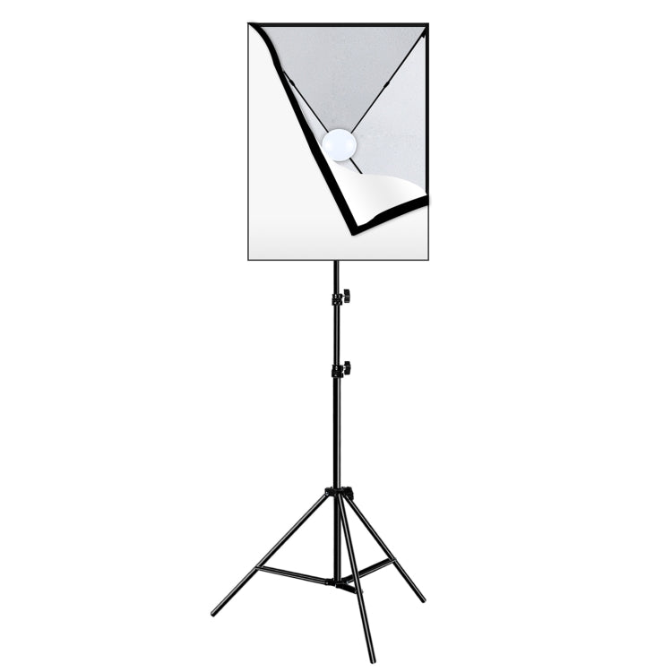PULUZ 50x70cm Studio Softbox + 2m Tripod Mount + Single E27 30W 5700K White Light LED Bulb Photography Kit(EU Plug) - Stand Bracket by PULUZ | Online Shopping South Africa | PMC Jewellery