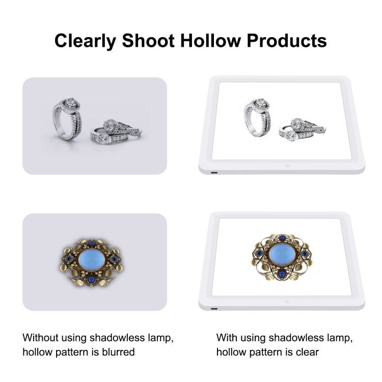 PULUZ 20cm LED Shadowless Light Pad for Photo Studio Box - free shipping - PMC TechLife - Order now!