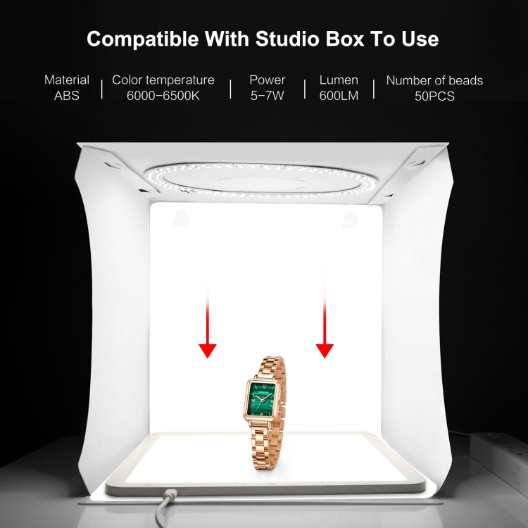 PULUZ 20cm LED Shadowless Light Pad for Photo Studio Box - free shipping - PMC TechLife - Order now!