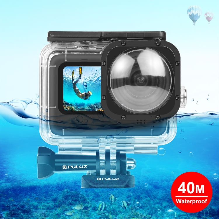 PULUZ 40m Waterproof Housing Protective Case with Buckle Basic Mount & Screw for GoPro HERO12 Black /11 Black /11 Black Mini /10 Black /9 Black Max Lens Mod(Transparent) - Waterproof Cases by PULUZ | Online Shopping South Africa | PMC Jewellery | Buy Now Pay Later Mobicred