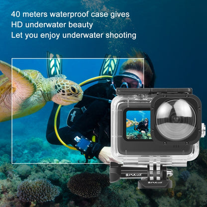 PULUZ 40m Waterproof Housing Protective Case with Buckle Basic Mount & Screw for GoPro HERO12 Black /11 Black /11 Black Mini /10 Black /9 Black Max Lens Mod(Transparent) - Waterproof Cases by PULUZ | Online Shopping South Africa | PMC Jewellery | Buy Now Pay Later Mobicred