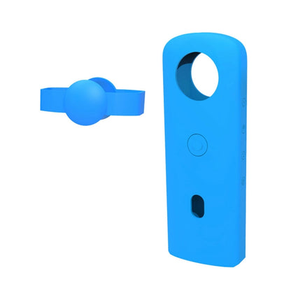 PULUZ Silicone Protective Case with Lens Cover for Ricoh Theta SC2 360 Panoramic Camera(Blue) - Silicone Cases by PULUZ | Online Shopping South Africa | PMC Jewellery | Buy Now Pay Later Mobicred