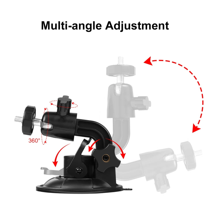 PULUZ Car Suction Cup Mount with Phone Clamp / Screw / Tripod Adapter - Holder by PULUZ | Online Shopping South Africa | PMC Jewellery | Buy Now Pay Later Mobicred