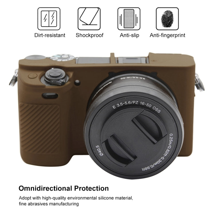 PULUZ Soft Silicone Protective Case for Sony ILCE-6300 / A6400(Coffee) - free shipping - PMC TechLife - Order now!