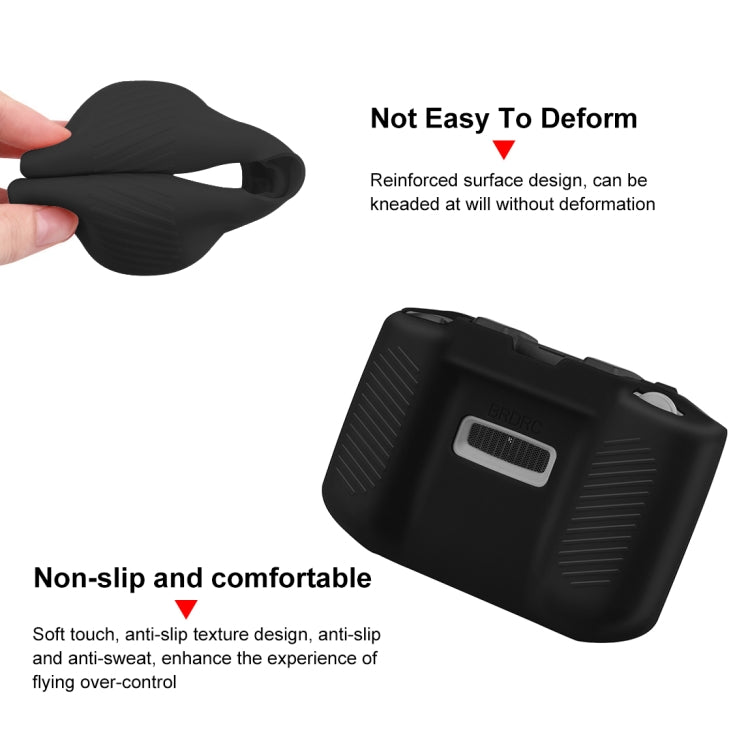 PULUZ Shockproof Anti-scratch Silicone Case with Neck Strap For DJI Mini 3 / 3 Pro / Mavic 3 / Air 2S / Mini 2 Remote Control (Black) - Case & Bags by PULUZ | Online Shopping South Africa | PMC Jewellery