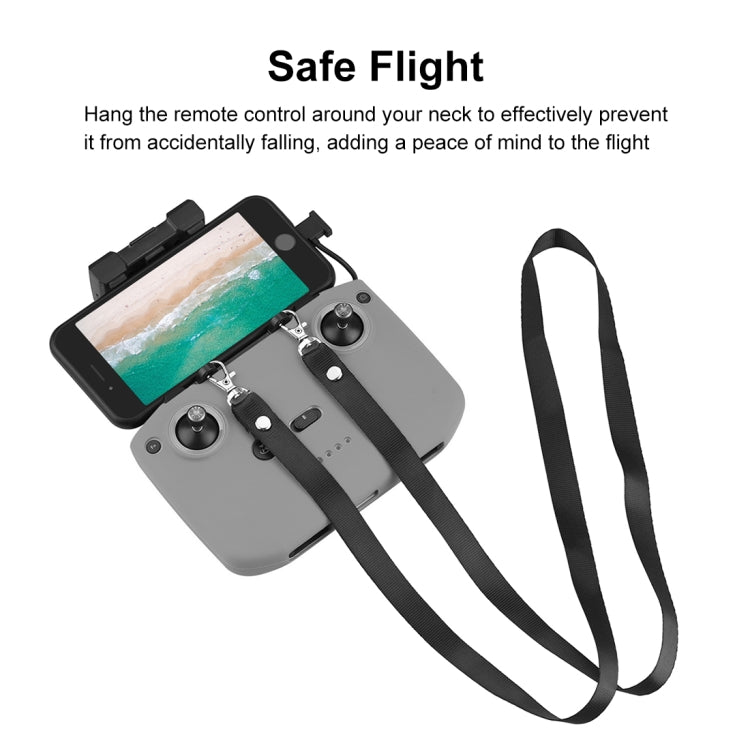 PULUZ Shockproof Anti-scratch Silicone Case with Neck Strap For DJI Mini 3 / 3 Pro / Mavic 3 / Air 2S / Mini 2 Remote Control (Grey) - Case & Bags by PULUZ | Online Shopping South Africa | PMC Jewellery