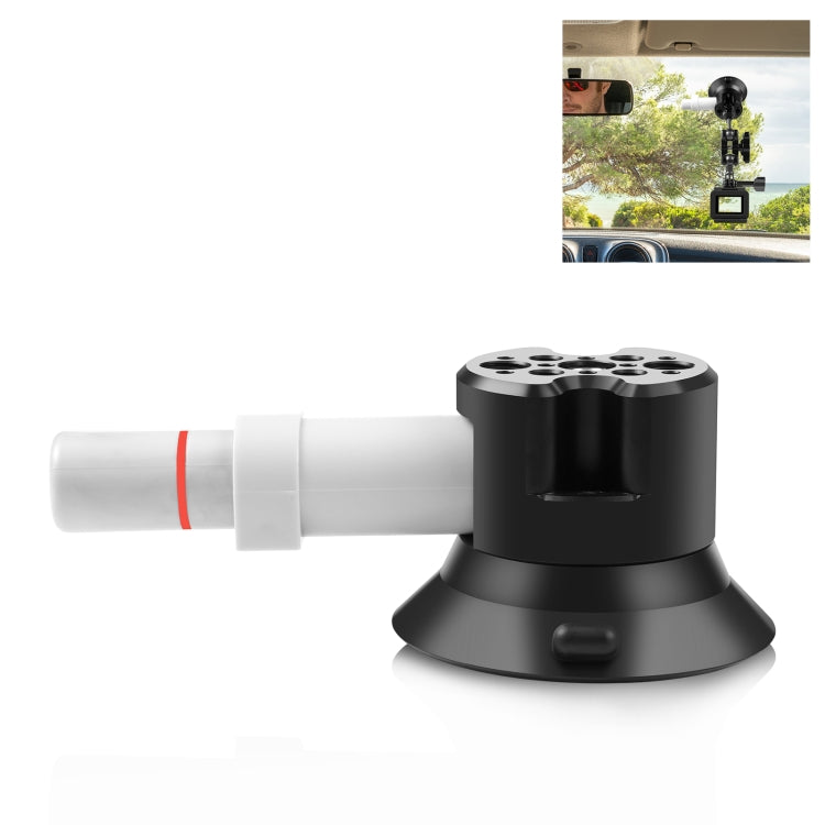 PULUZ 3 inch Car Single Pump Suction Cup Aluminum Alloy Mount (Black) - Holder by PULUZ | Online Shopping South Africa | PMC Jewellery