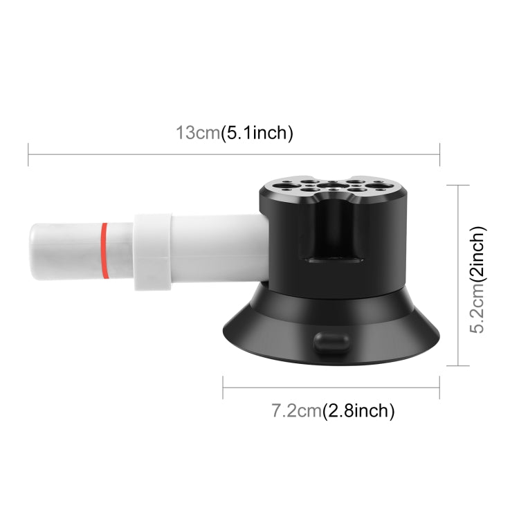 PULUZ 3 inch Car Single Pump Suction Cup Aluminum Alloy Mount (Black) - Holder by PULUZ | Online Shopping South Africa | PMC Jewellery