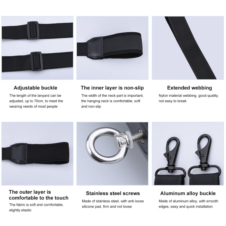 PULUZ Neck Lanyard Strap for DJI Mini 3 Pro / Air 2S / Air 2 / Mavic 2 Screen Remote Control (Black) - Others by PULUZ | Online Shopping South Africa | PMC TechLife | Buy Now Pay Later Mobicred