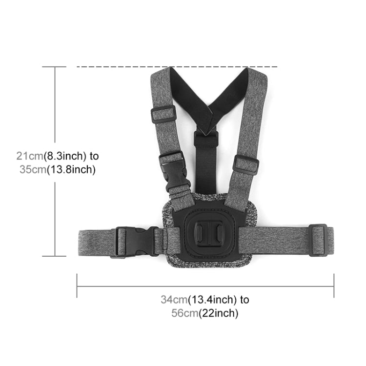 PULUZ Adjustable Body Mount Belt Chest Strap with J Hook Mount & Long Screw & Phone Clamp - Chest Belt by PULUZ | Online Shopping South Africa | PMC Jewellery