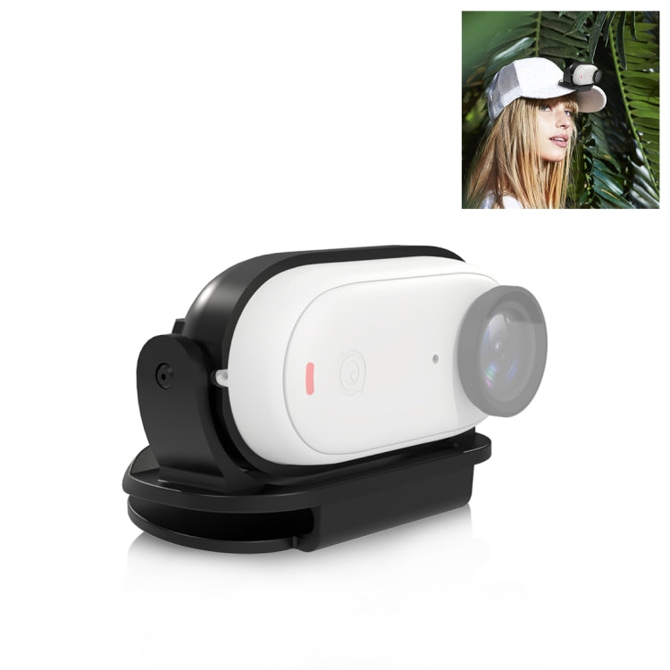 For Insta360 GO3 / GO 3S PULUZ Easy Clip Hat Clip Quick Release Clamp Magnetic Frame Fixed Mount (Black) - Mount & Holder by PULUZ | Online Shopping South Africa | PMC TechLife | Buy Now Pay Later Mobicred